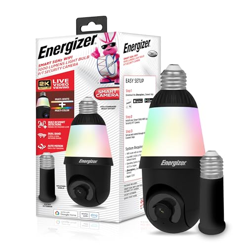 Energizer Smart 2K Light Bulb Security Camera