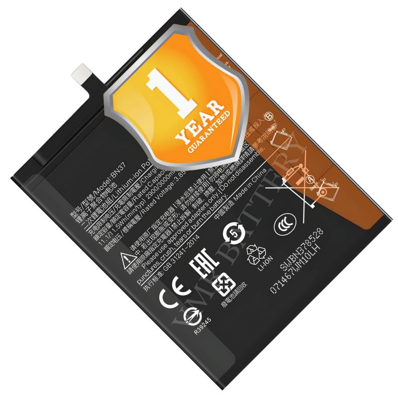 Image of Original BN37 Battery Compatible for Xiaomi Redmi 6 (M1804C3DG, M1804C3DH, M1804C3DI) | Redmi 6A (1804C3CG, M1804C3CH, M1804C3CI) - (3000mAh) - 1 Year Warranty K7