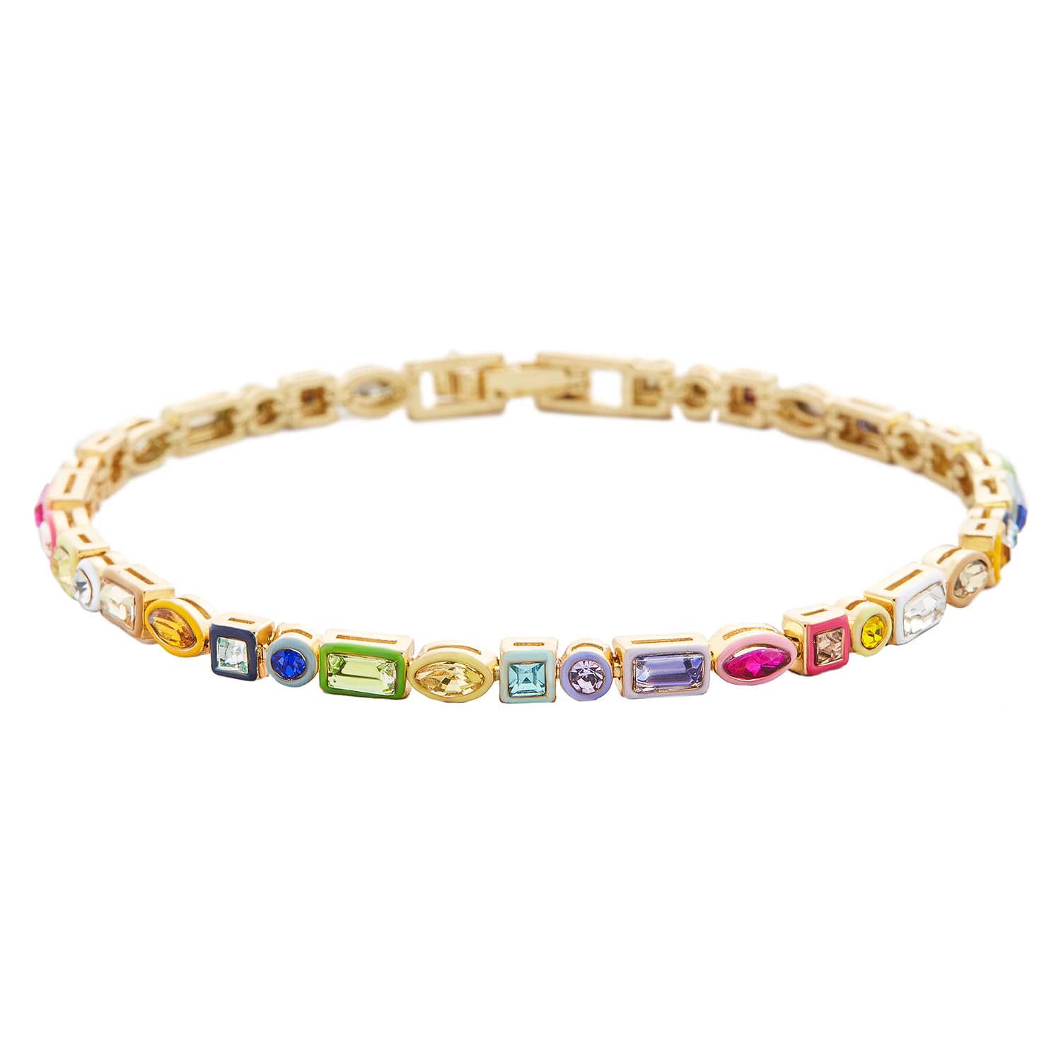 BaubleBarKayden Bracelet for Women - Trendy, Chic, & Hypoallergenic Gold-Plated Tennis Bracelet W/Cubic Zirconia Stones