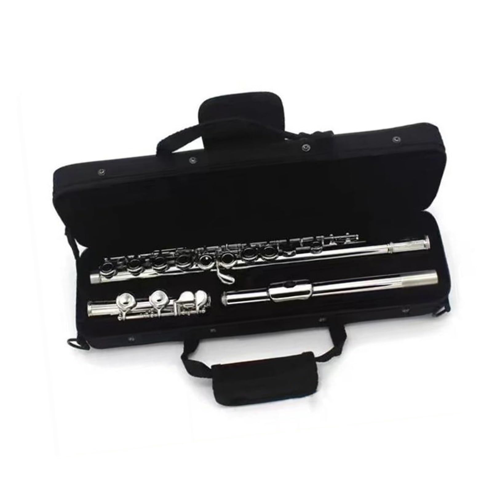 Strumento Flauto Professionale Flauto Traverso In Do Con Chiave In Mi A 16 Fori Strumento Placcato In Argento Nichelato Per Principianti E Professionisti(2)