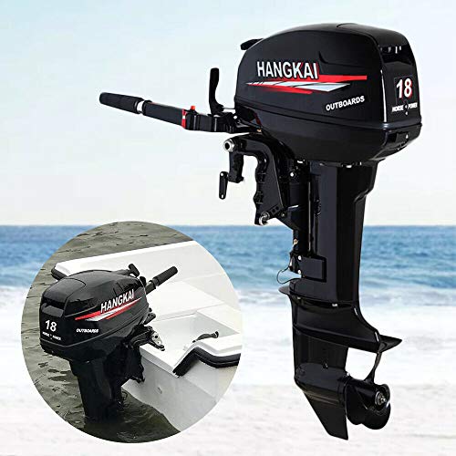 18Hp 2 Stroke Outboard Motor, Fishing Boat Engine Water Cooling 246Cc Heavy Duty Boat Engine Marine Engine With Cdi Ignition System Water, 5000-6000 R/Min (18Hp 2 Stroke) #TOP1