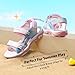 DREAM PAIRS Boys Girls Fashion Athletic Summer Sports Sandals(Toddler/Little Kid/Big Kid),Size 9 Toddler,Rainbow/Pink-Pu,170891_K