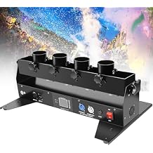 Portable 4-Shot Confetti Machine, Electric Confetti Launcher, Confetti Cannon Machine, Professional DJ Confetti Launcher for Stage Weddings