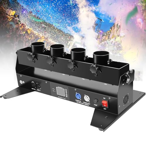 Máquina de confeti portátil, lanzador eléctrico de confeti, máquina de cañón de confeti, lanzador profesional de confeti de DJ para bodas en escenario