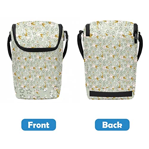 Lonchera para el trabajo y evitar comer fuera con bolsa floral 5