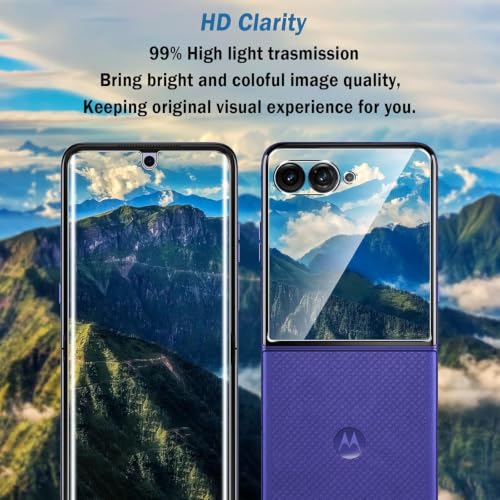 Image of STP FEEL Membrane Screen Protector Guard Compatible For Motorola Razr 60 / Moto Razr 50 / Razr 2024 (Front and Back Screen Guard) Hydrogel Membrane Ultra Smooth Touch with Finger Print Support