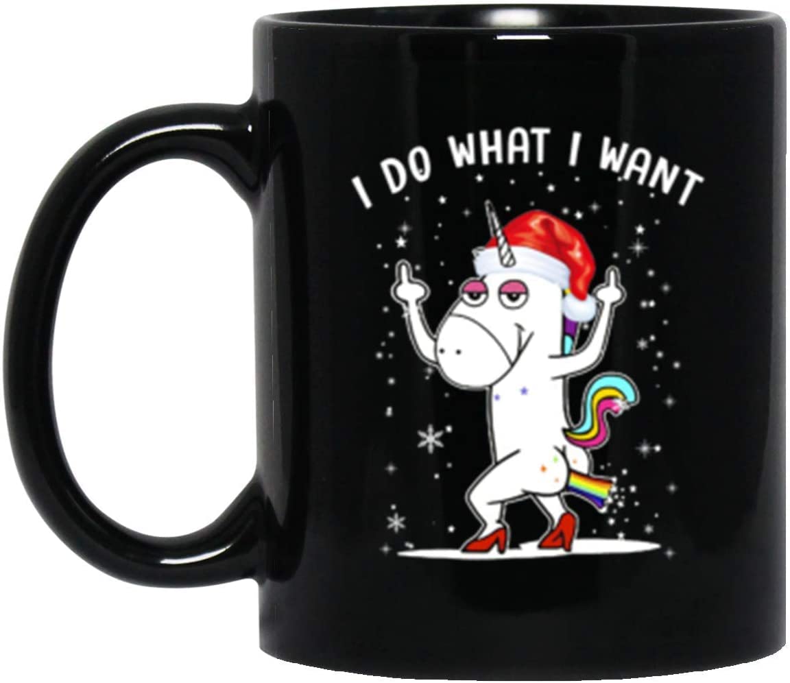 CRAFT MANIACS Unicorn Lovers - I Do What I Want Funny Party Christmas Mug Best Birthday Gift on Christmas Day Coffee Mug for Unicorn Lovers