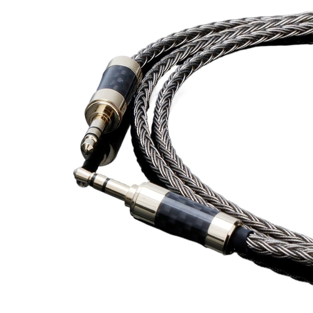 Câble adaptateur auxiliaire HiFi 7N OCC plaqué argent 3,5 mm vers 3,5 mm pour casque audio (1,5 m)