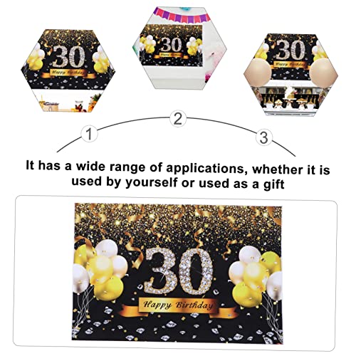 Amosfun Pano De Fundo De Aniversário Banner De Feliz Aniversário Banner De Bebê Adereços De Estúdio