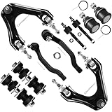 SCITOO 10pcs Front Suspension Kit Upper Control Arm Inner Outer Tie Rod End Sway Bar Link Lower Ball Joint Fit 1994-1997 for Accord 1997-1999 For Acura CL