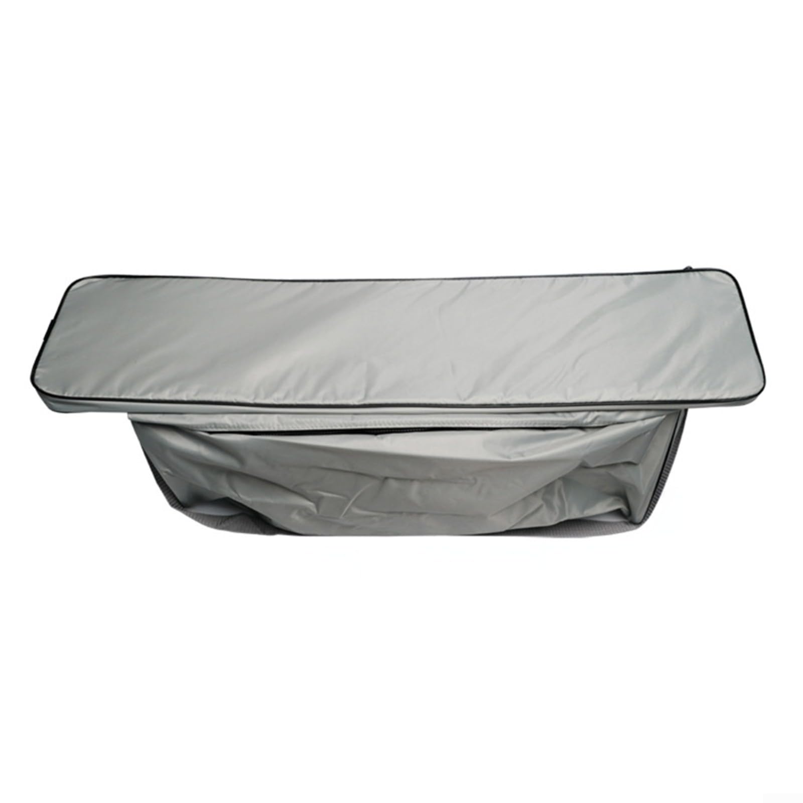 Coprisedile per panca, grande borsa portaoggetti in Oxford 420D, borsa portaoggetti, accessori per barche gonfiabili (grigio, 85 cm)
