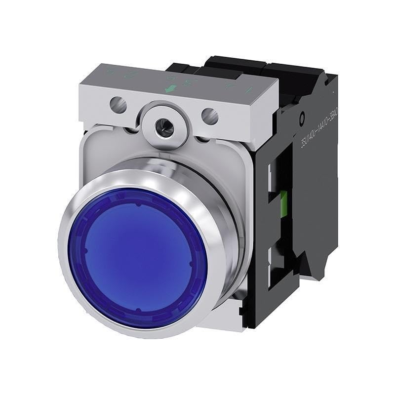 Bouton plat 3SU1152-0AB50-1BA0 bouton-poussoir bleu de commande