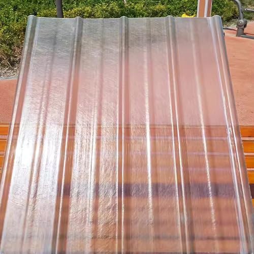 Panel para Tejado de Fibra de Vidrio de 2mm,Chapa Ondulada,Placa de Iluminación Natural FRP Aislamiento Térmico,1/3/5/10/15 Piezas Paneles de Techo,para Invernadero (0.9x1.8m/35x71in,1 PCS)