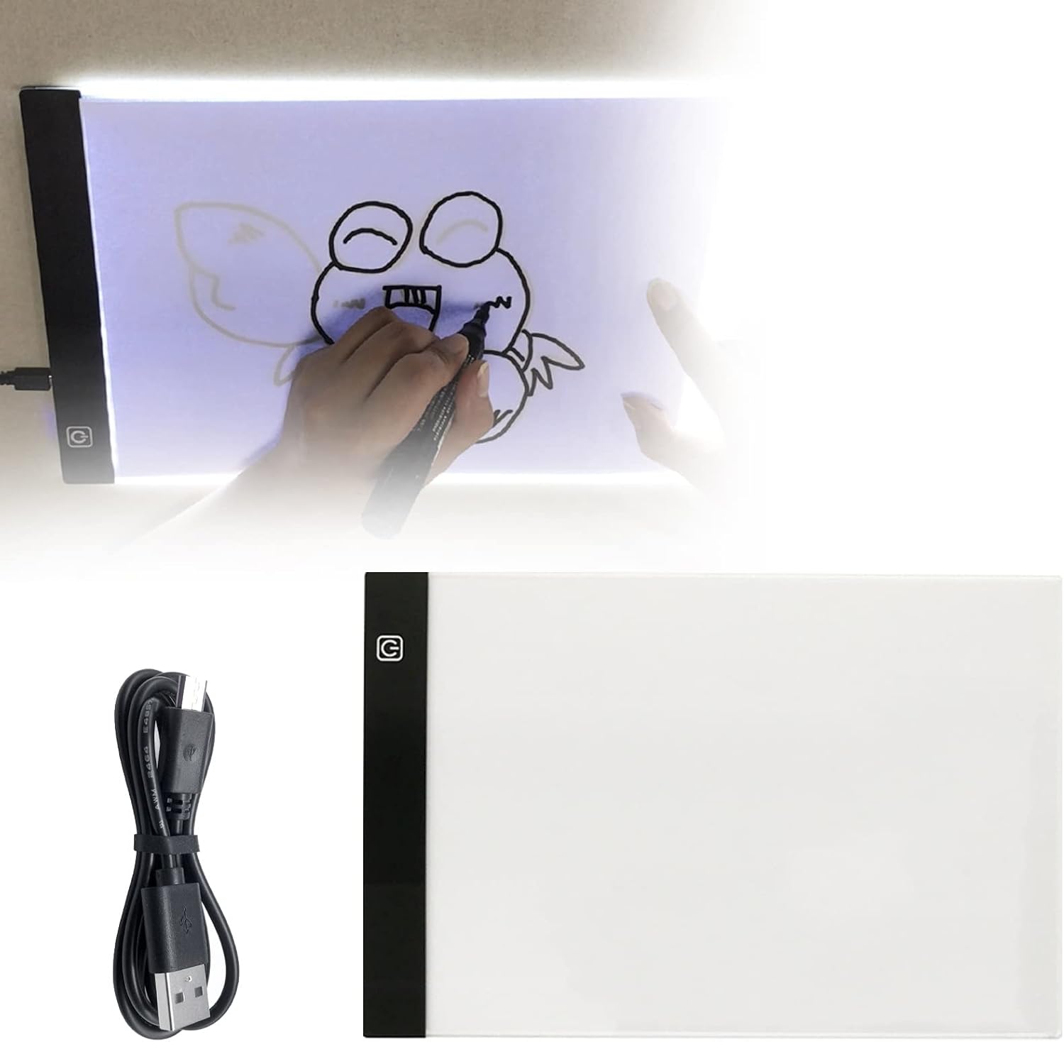 A4 Copy Board Digital Graphics Pad LED Drawing Tablet USB LED Light Box Copy Board Electronic Art Graphic Painting Tool Writing Table (Size : A5-15 * 24cm)