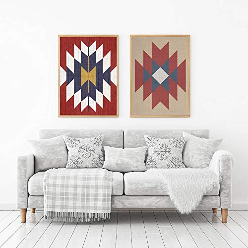 Lienzo de arte occidental boho poster para pared de salon rectangular 40x60 4