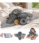 Mewaii Weighted Stuffed Animals Owl Plush, Heatable Coolable, 2-5lbs, 23in | Adjustable Comfort, ...