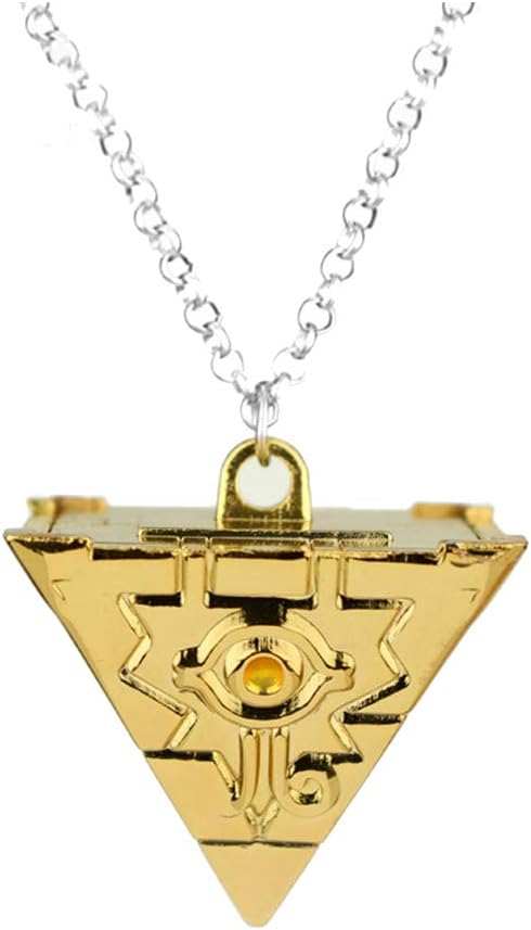 Millennium Puzzle Cosplay Eye of Horus Illuminati Pendant Chain Necklace Gold