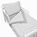 American Baby Company 100% Cotton Percale 4-Piece Toddler Bedding Set, Gray Lattice, for Boys and Girls