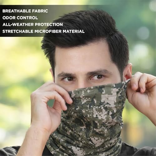 Image of MCAVOY Bandana & Neck Gaiter Scarf for Unisex Odor-Free, Breathable & Super Soft Multifunctional Headwear, Durable Face Mask, Headband, Neck Cover for Dust & Sun Protection, Free Size