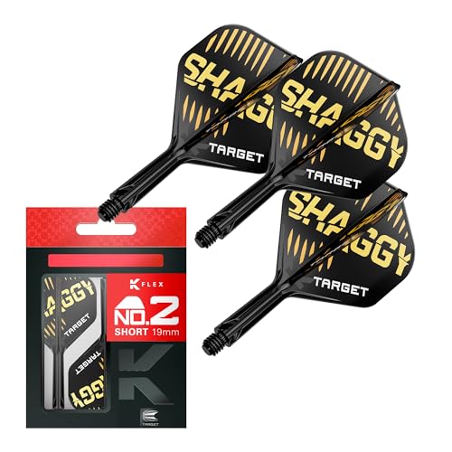 Target Darts Scott Williams K Flex Voli e Sistema di Alberi, No.2 | Confezione da 3 Aste Kflex All In One, Player Edition Freccette Accessori | Asta per Freccette K-Flex - Corto (19mm)