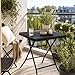 Koll Living Nomad Klapptisch 60x60 cm | Leichter Campingtisch faltbar | Kunststoff Tischplatte in Holzoptik Schwarz | Stabiler Metallrahmen | Tragbarer Gartentisch Balkon Camping 3,7 kg