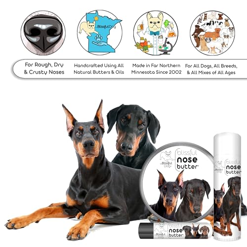 Image of The Blissful Dog Doberman Nose Butter, Versatile Dog Nose Balm for Dry Nose, Handcrafted Nose Moisturizer, Easy-to-Apply Dog Essentials, Unscented, 2 oz.