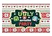 Funnytree 7x5ft Tacky Christmas Sweater Party Backdrop Red and Green Ugly Xmas Patterns Photography Background Winter Kids Elfed Photobooth Decorations Step and Repeat Banner Invitation
