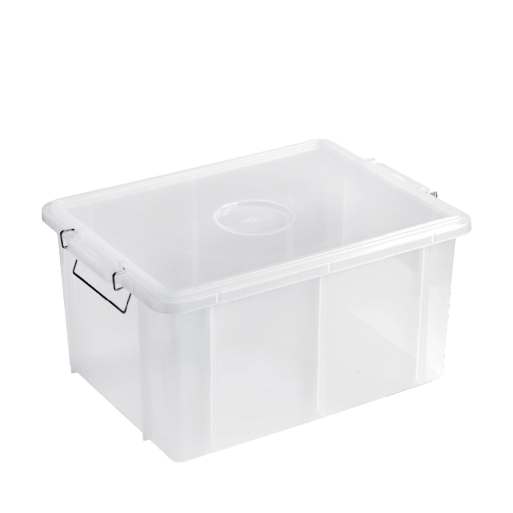 Giganplast 6442 Cassetta Box con Coperchio, Polipropilene, Trasparente, 67 x 40 x 31 cm