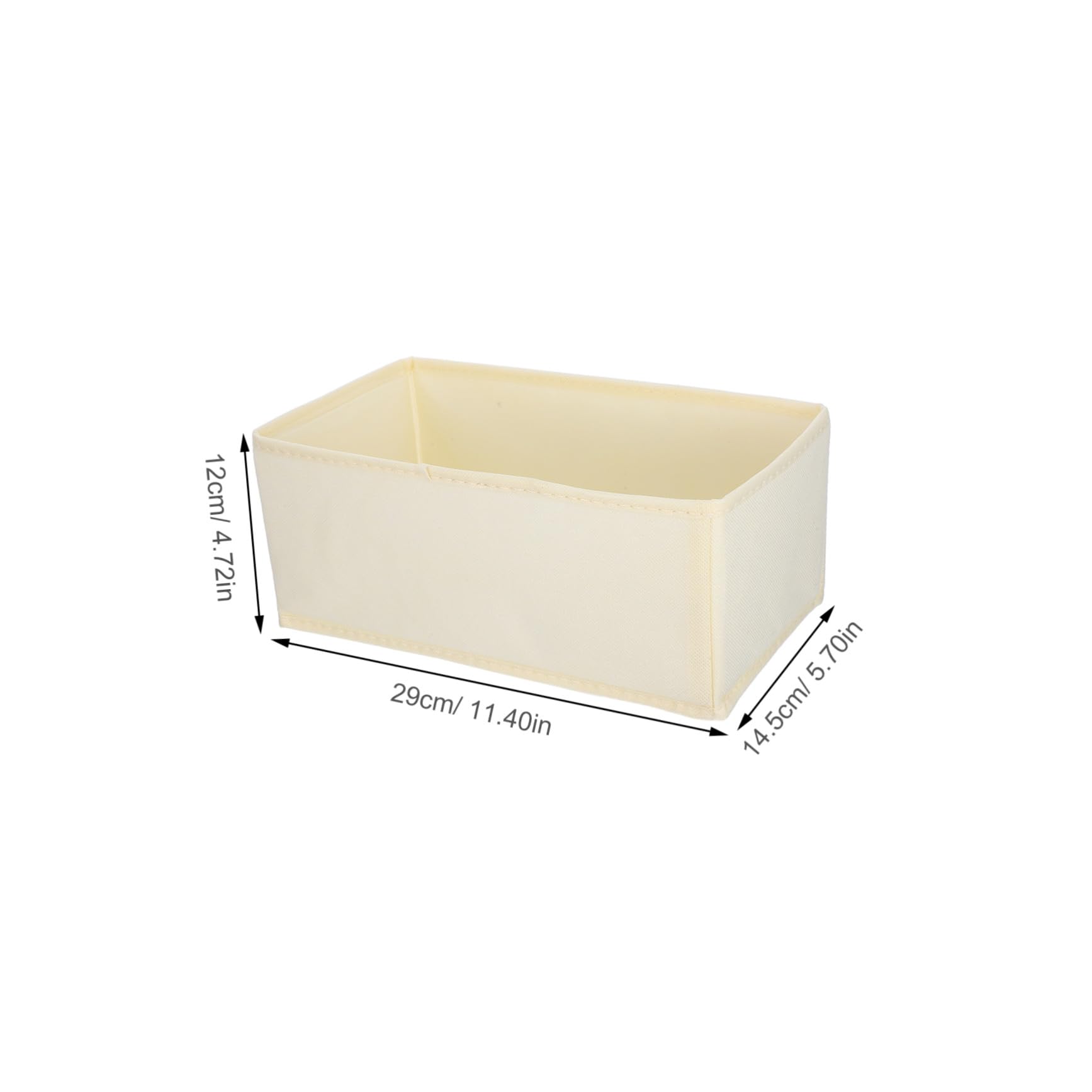 6 Piezas Organizadores para Ropa Divisor Tapa para Ropa Interior y Calcetines Organizador de Armario de Tela Beige Caja de Almacenamiento para y Vestidor