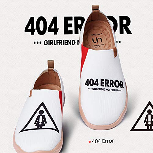 UIN Men's Loafers Lightweight Knitted Sneakers Walking Casual Slip Ons Funny Style Art Painted Travel Shoes 404 Error (10)2