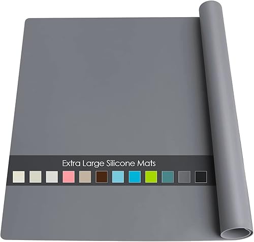 Tapetes de silicona extra grandes para encimera de cocina, manteles individuales de silicona de 27.6 x 19.7 pulgadas para niños, tapete de silicona