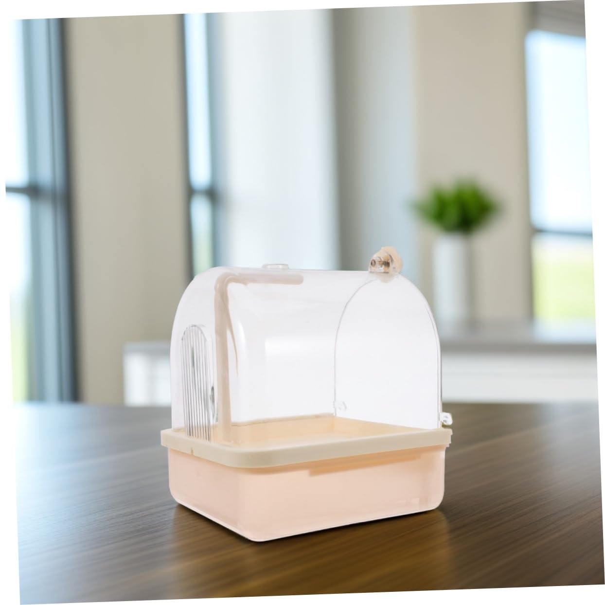 Abaodam Vasca da Bagno per Pappagalli Appesa, Box di Pulizia Automatica in ABS, Installazione Facile, per Gabbia, Accessorio per Uccelli