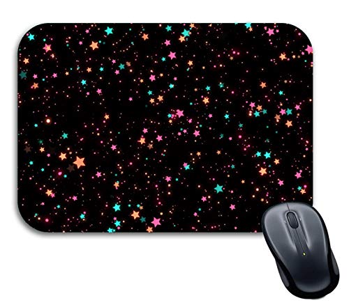Image of Anti-Skid Mathematics Board Designer Gaming Mouse Pad for Laptops Desktop PC Gaming Wireless Mouse for Girls and Boys ((Multi-Color Star))