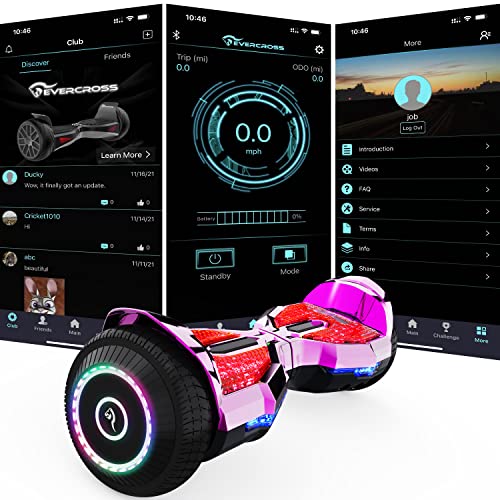 Evercross Hoverboard, 6.5'' App-Enabled Bluetooth Hoverboards, Self Balancing Scooter, Hover Board For Kids Teenagers Adults #TOP4