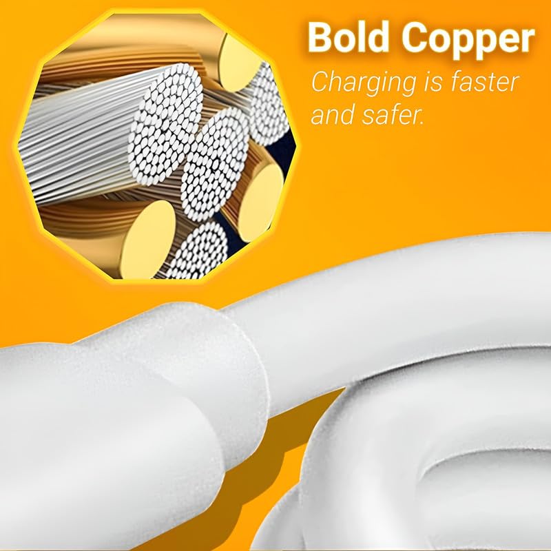 Image of 80W USB Type C Supervooc 2.0 Flash Charging Cable Compatible with Realme 11 Pro Plus /11 Pro /10 Pro+ /9 Pro+ /9 /8 /7 /Narzo 60 Pro /50 Pro /30 /20 /C21 /C25 Support 65W and 33W Dart /Superdart Charger, White