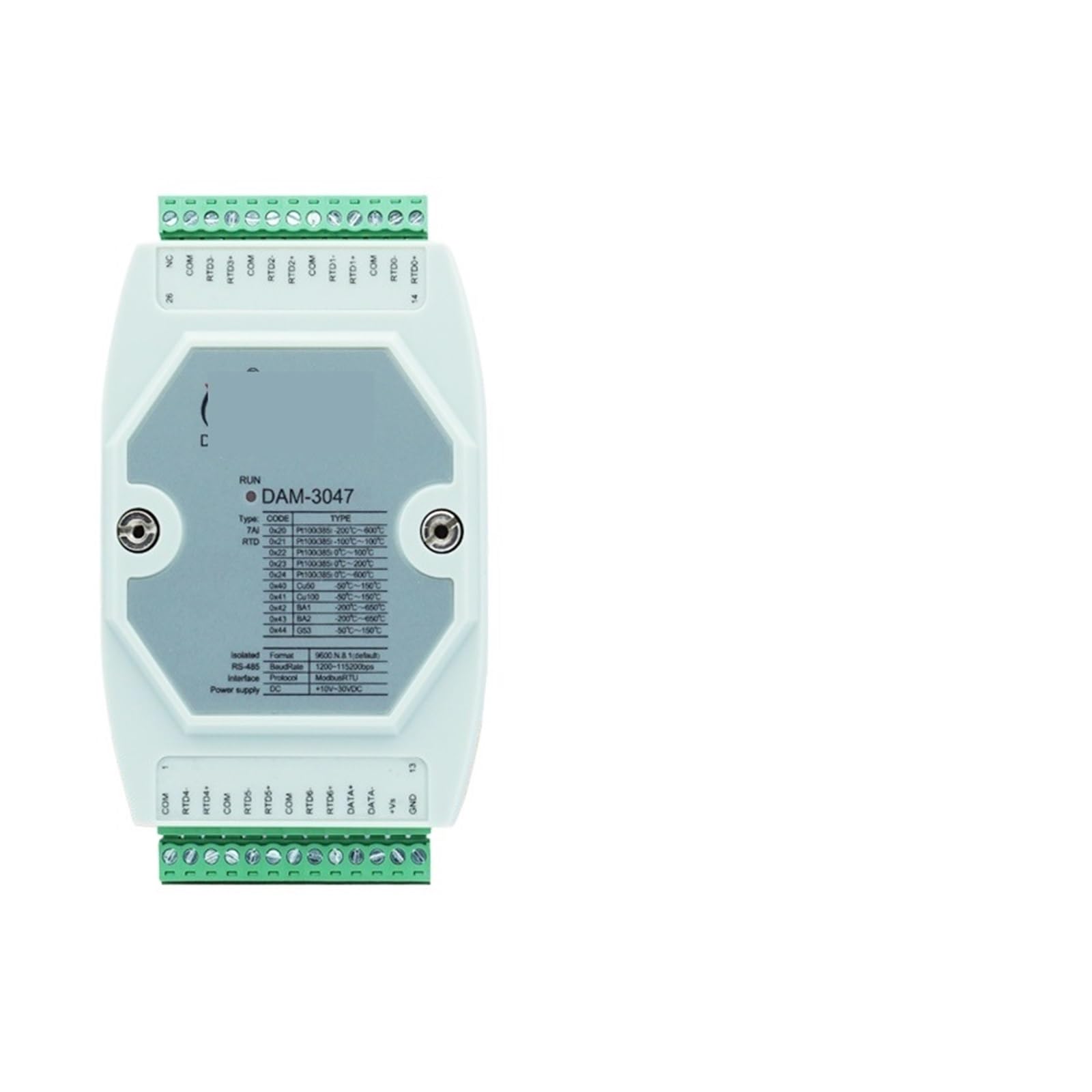 7-channel PT100 thermal resistance temperature acquisition module DAM3047R collector(DAM3047-RS485)
