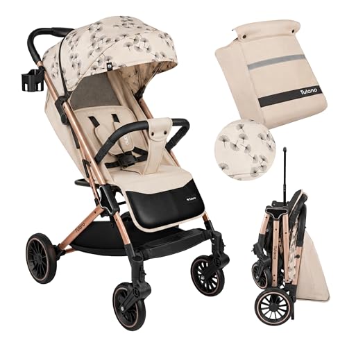 TULANO Lagos 35 Poussette Canne Compacte & inclinable - poussette bebe & voyage - Légère et Pliable - Jusqu'à 15 kg - Fonction Valise - Panier -...