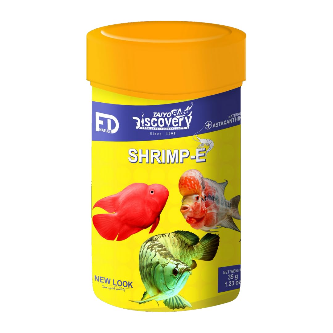Taiyo Pluss Discovery Freeze Dried Shrimp - E Fish Food - 35 g (Pack of 1) | Protein Rich Red Shrimp | High Protein Natural Treat for All Aquarium Fishes (B08255NYWX) Amazon Price History, Amazon Price Tracker