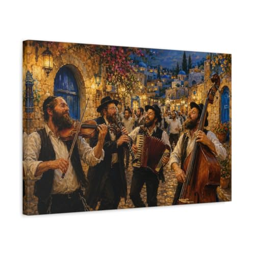 Tableau de musique juive canvas horizontal pour cadeau de fête