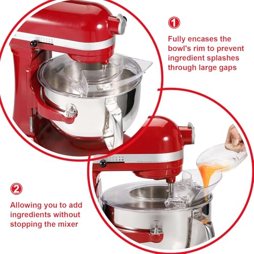 Pouring-Shield-for-KitchenAid-6-Quart-Splash-Guard-with-Removable-Pouring-Chute-for-KitchenAid-55-7-Quart-Bowl-Lift-Stand-Mixer Pouring Shield for KitchenAid 6 Quart Splash Guard with Removable Pouring Chute for KitchenAid 55 7 Quart Bowl Lift Stand Mixer