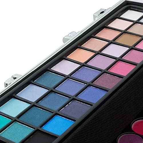 The Color Workshop - Professional Colour - Fashion Train Case with Complete Professional Makeup Kit for Eyes, Face, Nails and Lips - Makeup Gift Set for Girls, Teenagers and Women - Beauty Case