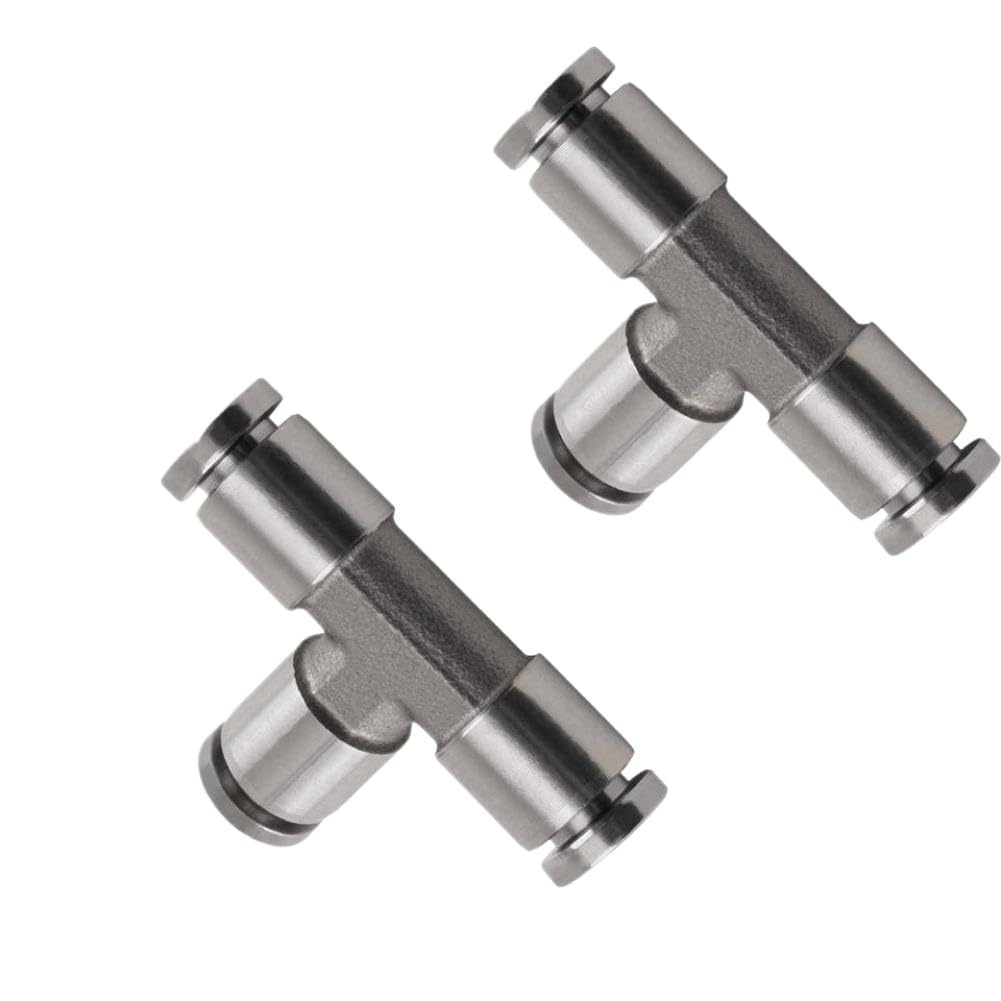 Tnpeyrmcc Onecolor Push To Connect Union Tee Fitting 1/4 Inch Od Tube Adapter Compatible With Air Spring
