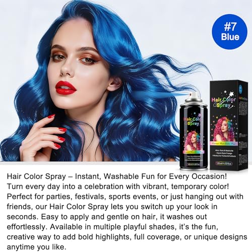 Blue Hair Dye Temporary Wax 4.06 oz miniatura 3