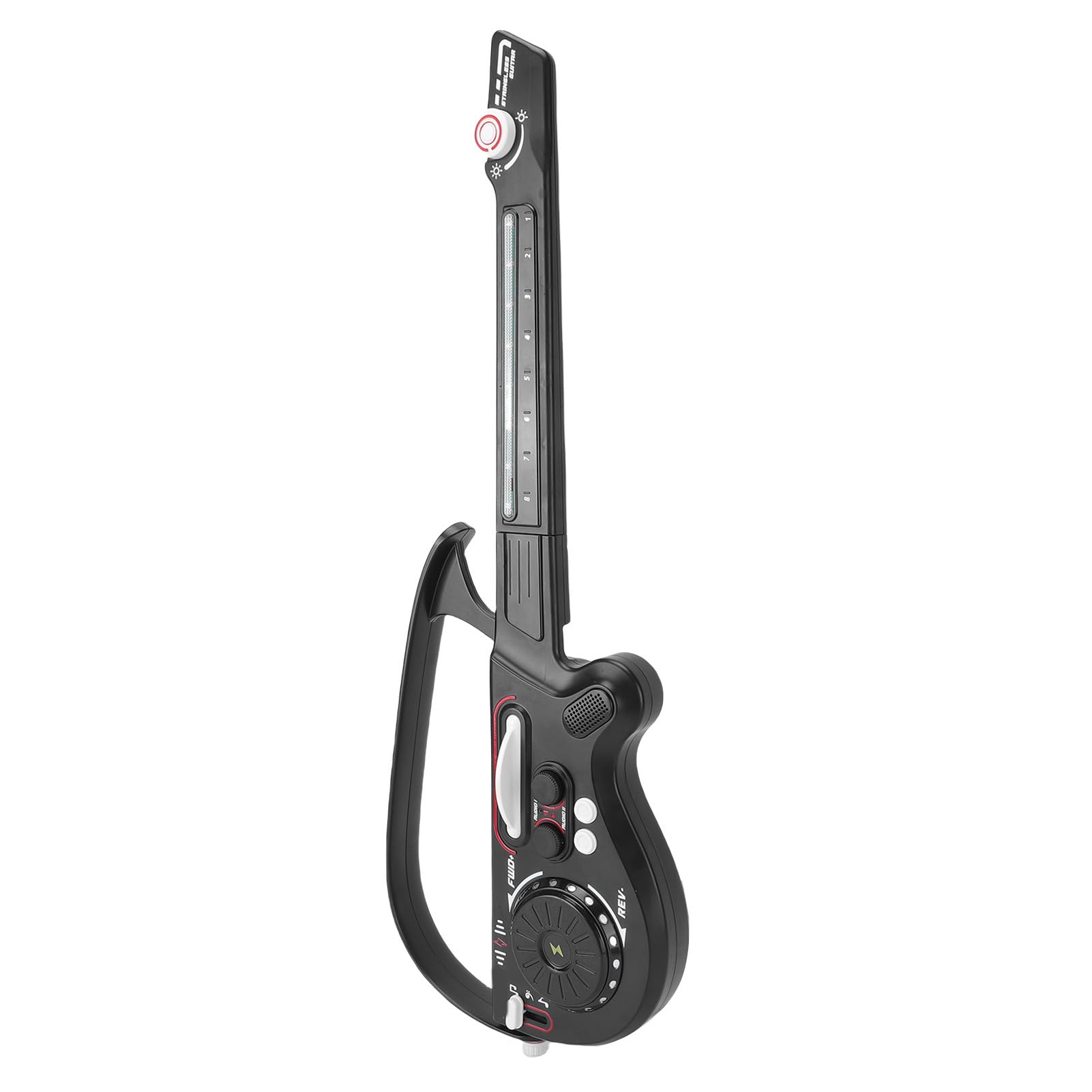 Saitenloses, Faltbares Gitarrenspielzeug für mit Bluetooth, Multifunktionales Musikinstrument für Kleinkinder, Kunststoff 27,6 X 9,8 Zoll (Schwarz)