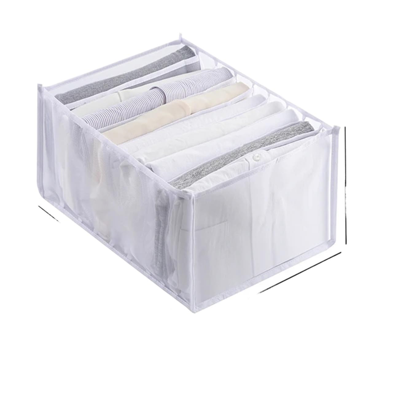 BAYNOPURIN Sock Storage Box Closet Organizer For Underwear Socks Home Cabinet Divider Storage Box For Clothes Foldable Drawer(DARK GRAY)