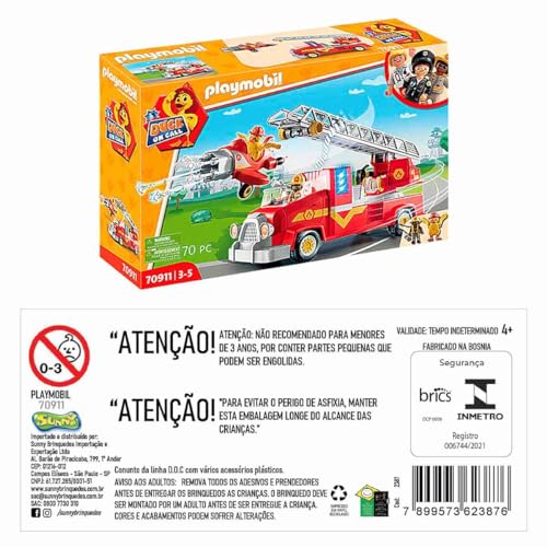 Playmobil D.O.C. Caminhao De Resgate De Incendio, Playmobil Duck On Call - Sunny Brinquedos
