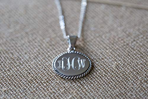 The Personal Exchange Nautical Rope Monogram Necklace thumb #4
