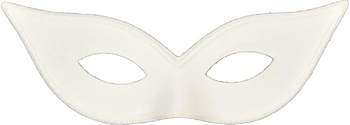 Morris Costumes, color blanco satinado de Arlequín Máscara