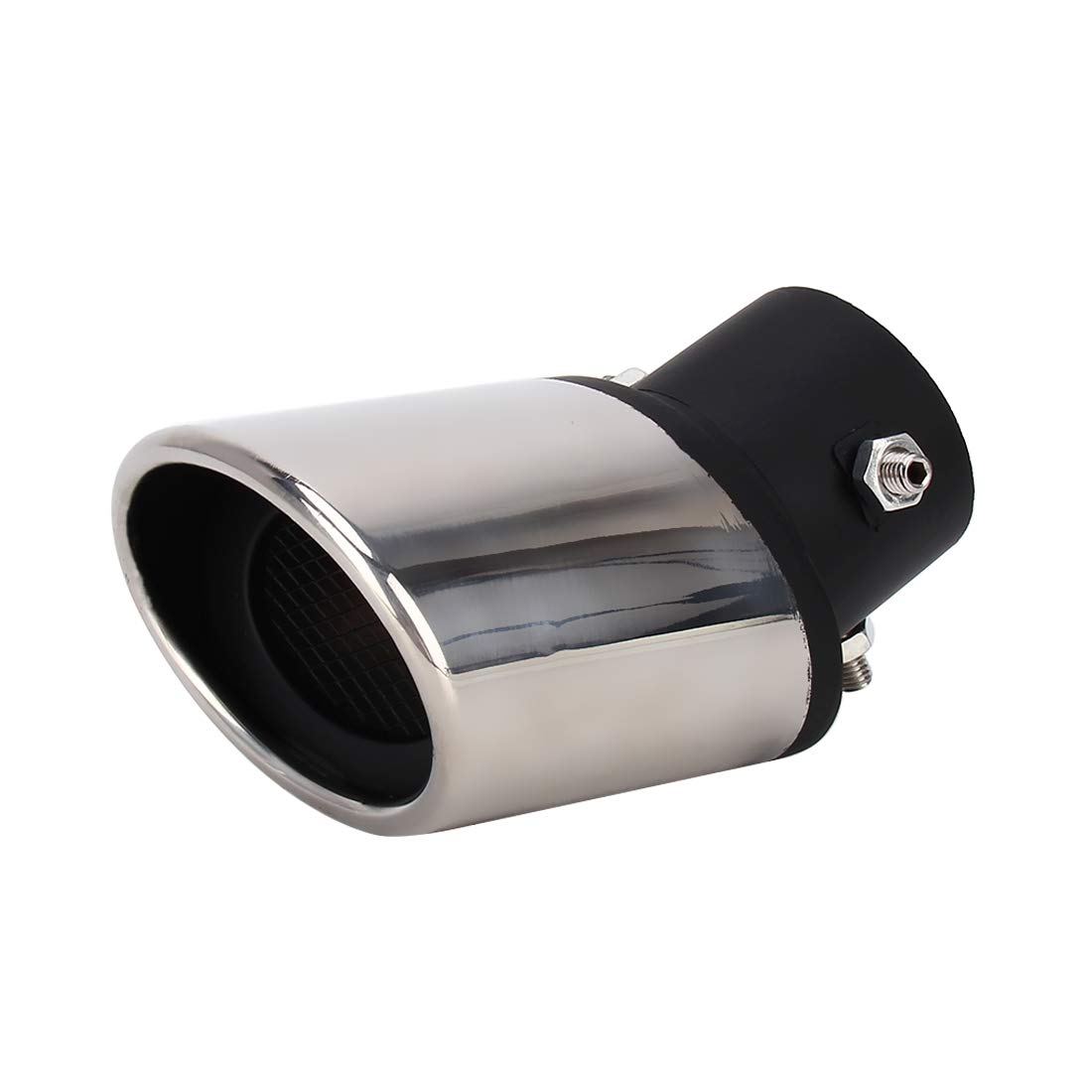 Spedy Universal CAR Styling Stainless Steel Curved Bolt-ON Exhaust Tail Muffler TIP Pipe with MESH (Black) Model_No.MSSPNL31-image-9