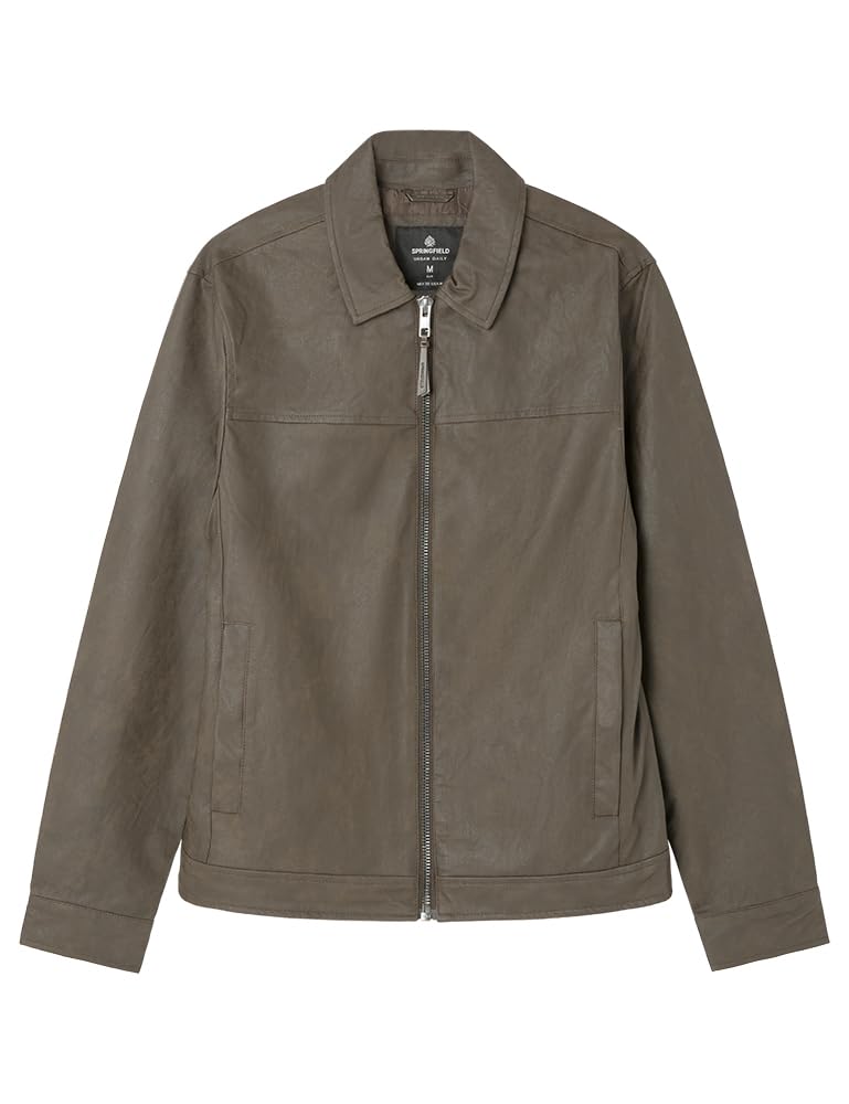 SPRINGFIELD Pu Smart Aviator Harrington With Shirt Collar With Zipper Closure, Adjustable Cuffs Chaqueta De Aviador Hombre